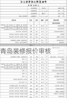 青岛装修报价审核