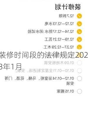 装修时间段的法律规定2023年1月