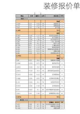 装修报价单